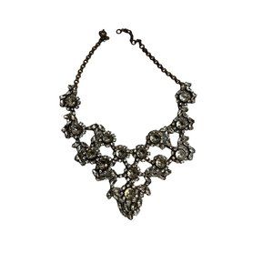 J. Crew Czech Crystal Floral Statement Bib Necklace 16